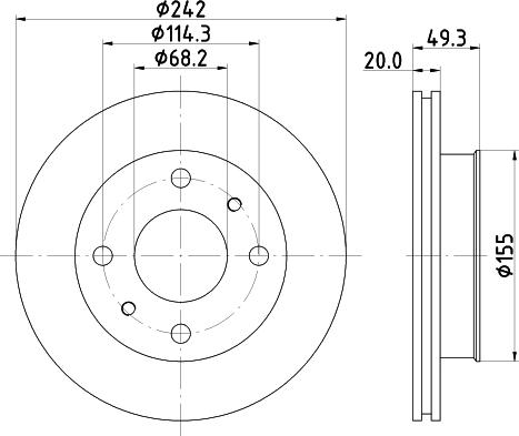 Mintex MDC583 - Спирачен диск vvparts.bg