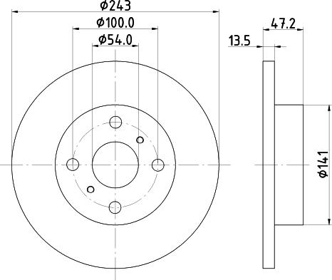 Mintex MDC539 - Спирачен диск vvparts.bg