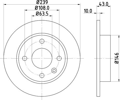 Mintex MDC578 - Спирачен диск vvparts.bg