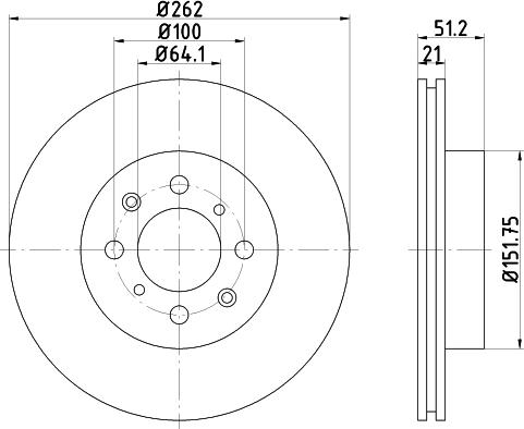 Mintex MDC643 - Спирачен диск vvparts.bg