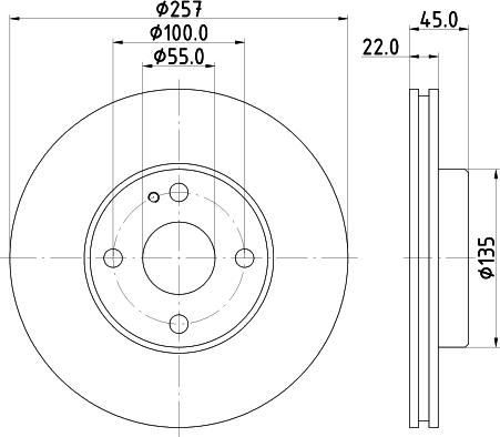 Mintex MDC659 - Спирачен диск vvparts.bg