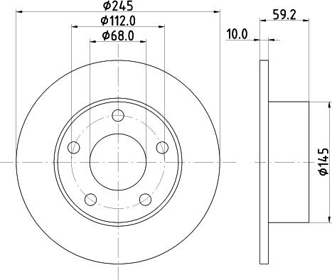 Mintex MDC654 - Спирачен диск vvparts.bg