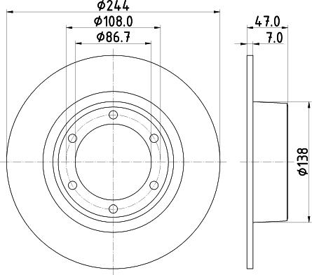 Mintex MDC66 - Спирачен диск vvparts.bg