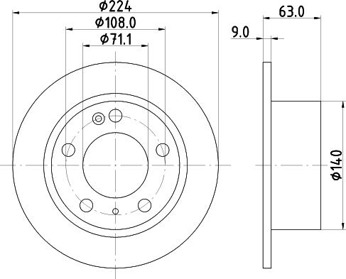 Mintex MDC631 - Спирачен диск vvparts.bg