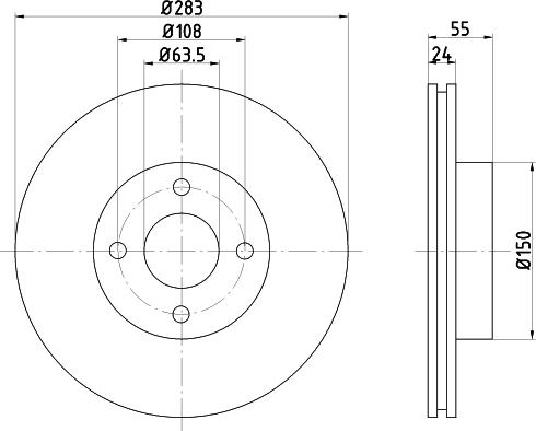 Mintex MDC638 - Спирачен диск vvparts.bg