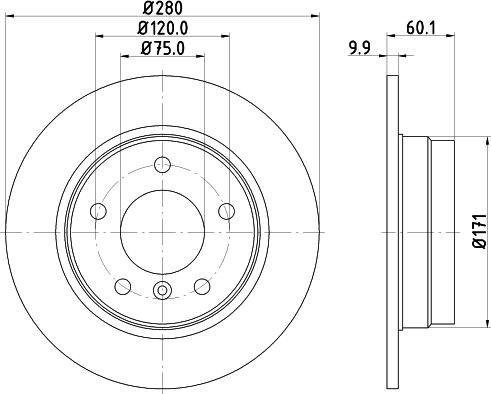 Mintex MDC623 - Спирачен диск vvparts.bg