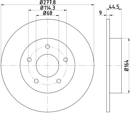 Mintex MDC1945 - Спирачен диск vvparts.bg