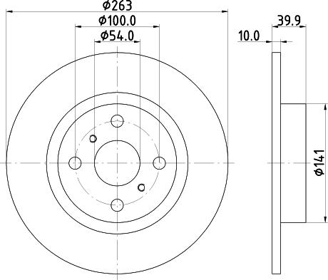 Mintex MDC1951 - Спирачен диск vvparts.bg