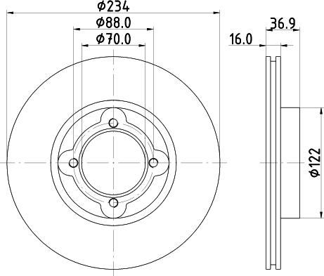 Mintex MDC1974 - Спирачен диск vvparts.bg