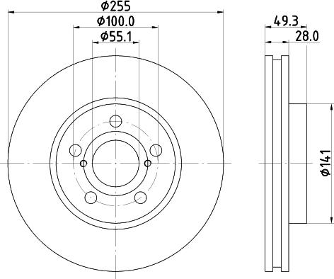 Mintex MDC1971 - Спирачен диск vvparts.bg