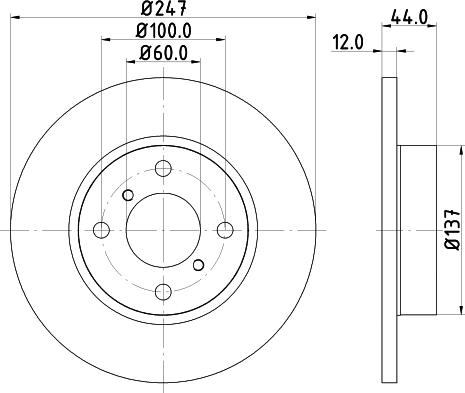 Mintex MDC1490 - Спирачен диск vvparts.bg