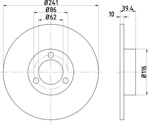 Mintex MDC144 - Спирачен диск vvparts.bg