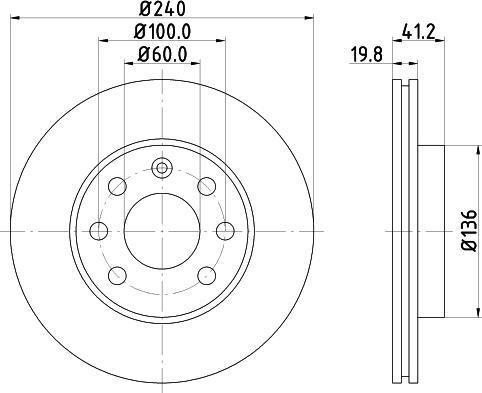 Mintex MDC1454 - Спирачен диск vvparts.bg