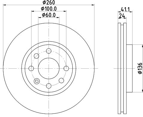 Mintex MDC1455C - Спирачен диск vvparts.bg