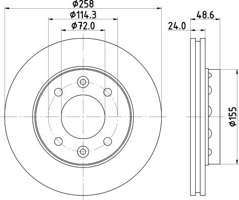 Mintex MDC1468 - Спирачен диск vvparts.bg