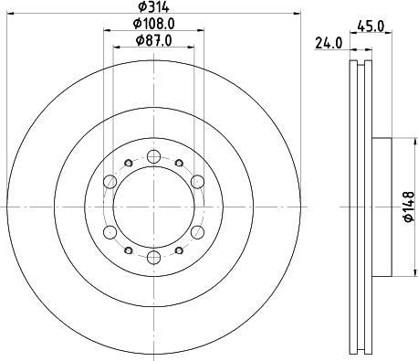 Mintex MDC1405 - Спирачен диск vvparts.bg