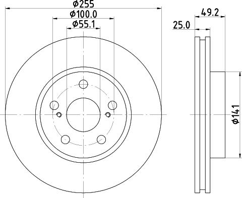 Mintex MDC1417 - Спирачен диск vvparts.bg