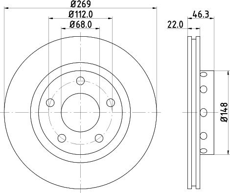 Mintex MDC1420 - Спирачен диск vvparts.bg