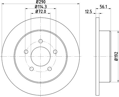 Mintex MDC1553 - Спирачен диск vvparts.bg