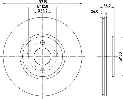 Mintex MDC1552 - Спирачен диск vvparts.bg