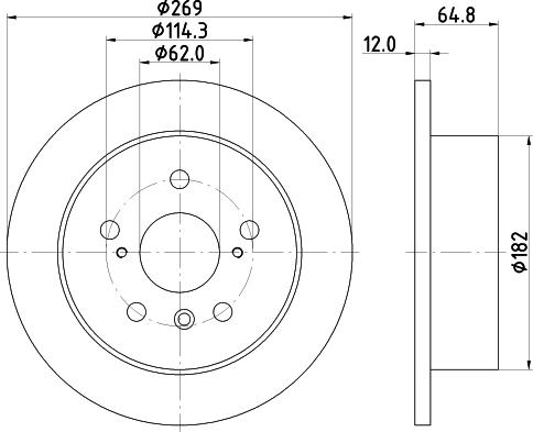 Mintex MDC1565 - Спирачен диск vvparts.bg