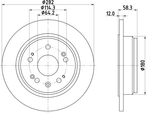 Mintex MDC1568 - Спирачен диск vvparts.bg