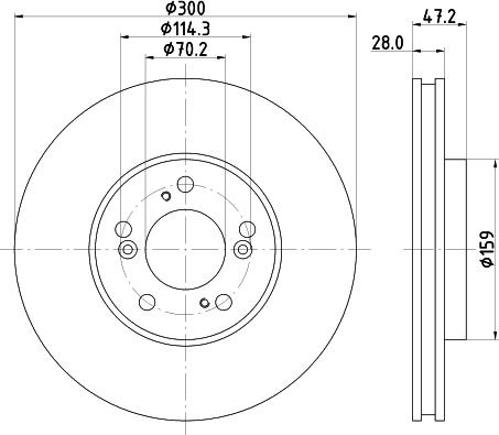 Mintex MDC1516 - Спирачен диск vvparts.bg