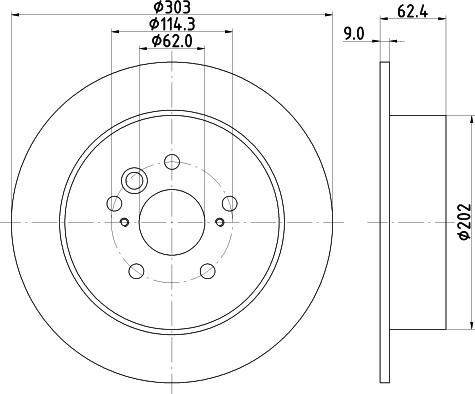 Mintex MDC1513 - Спирачен диск vvparts.bg