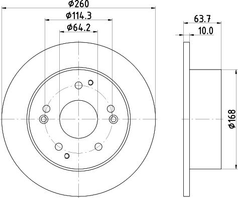 Mintex MDC1517 - Спирачен диск vvparts.bg