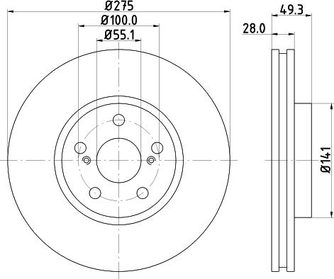 Mintex MDC1584 - Спирачен диск vvparts.bg