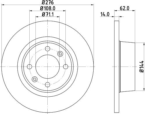 Mintex MDC1521 - Спирачен диск vvparts.bg