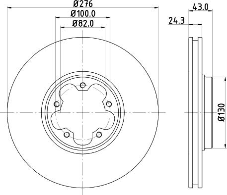 Mintex MDC1527 - Спирачен диск vvparts.bg