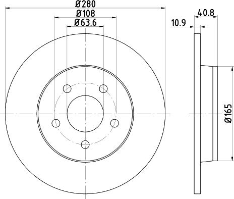 Mintex MDC1643 - Спирачен диск vvparts.bg