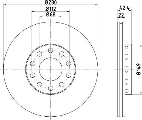 Mintex MDC1657 - Спирачен диск vvparts.bg