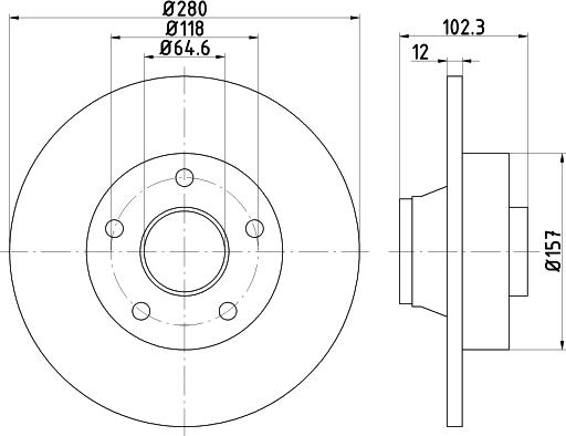 Mintex MDC1609 - Спирачен диск vvparts.bg