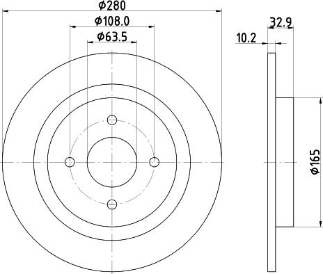 Mintex MDC1600 - Спирачен диск vvparts.bg