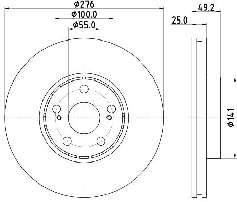 Mintex MDC1684 - Спирачен диск vvparts.bg