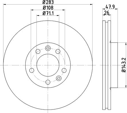 Mintex MDC1687 - Спирачен диск vvparts.bg