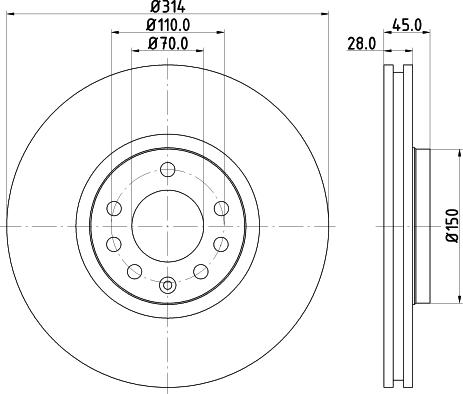 Mintex MDC1674 - Спирачен диск vvparts.bg