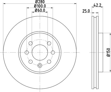 Mintex MDC1673 - Спирачен диск vvparts.bg