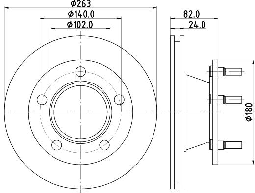 Mintex MDC1098 - Спирачен диск vvparts.bg