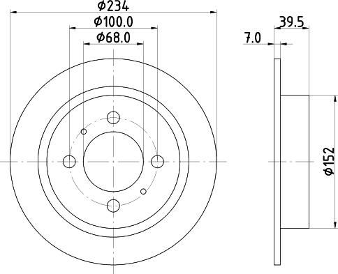 Mintex MDC1007 - Спирачен диск vvparts.bg