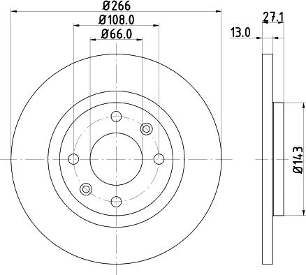 Mintex MDC1011C - Спирачен диск vvparts.bg