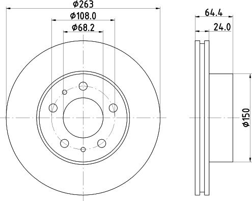 Mintex MDC1087 - Спирачен диск vvparts.bg