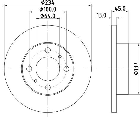 Mintex MDC1027 - Спирачен диск vvparts.bg