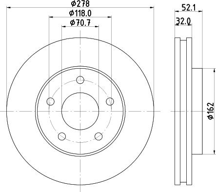 Mintex MDC81071C - Спирачен диск vvparts.bg