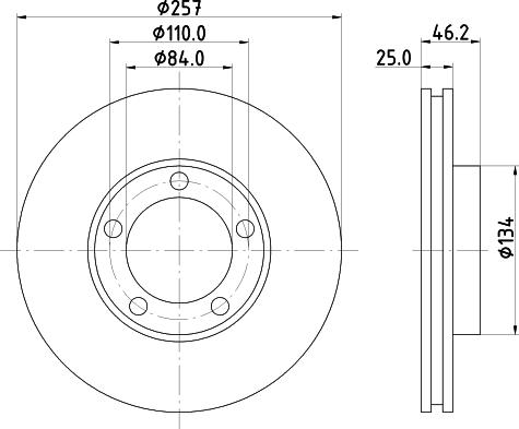 Mintex MDC1072 - Спирачен диск vvparts.bg