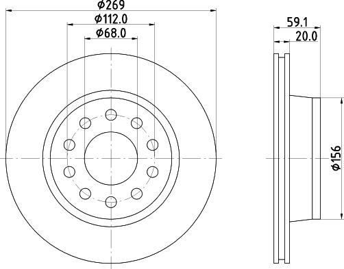 Mintex MDC1198 - Спирачен диск vvparts.bg