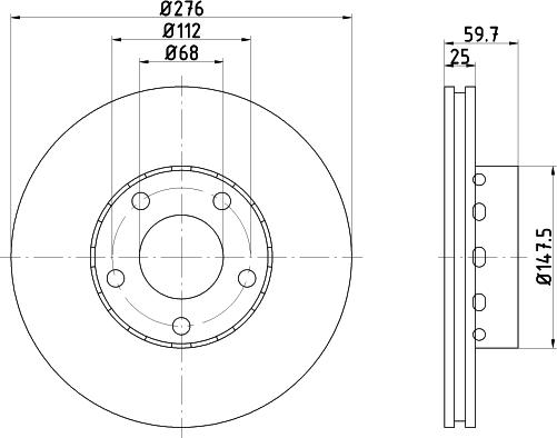 Mintex MDC1197 - Спирачен диск vvparts.bg