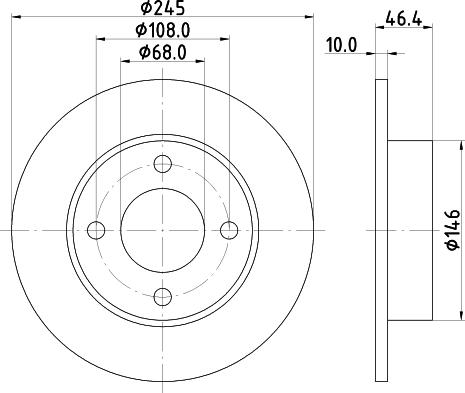 Mintex MDC1159 - Спирачен диск vvparts.bg